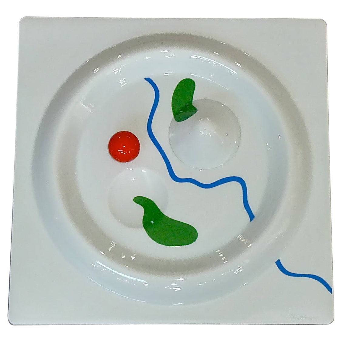 Herbert Bayer Art Porcelain Plate Rosenthal Limiterte Kunstreihen, 1982 Bauhaus For Sale