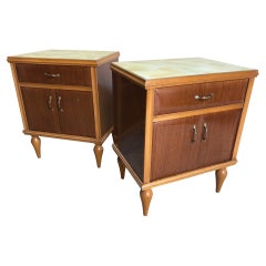 Uncommon pair of Italian Bedside Tables  