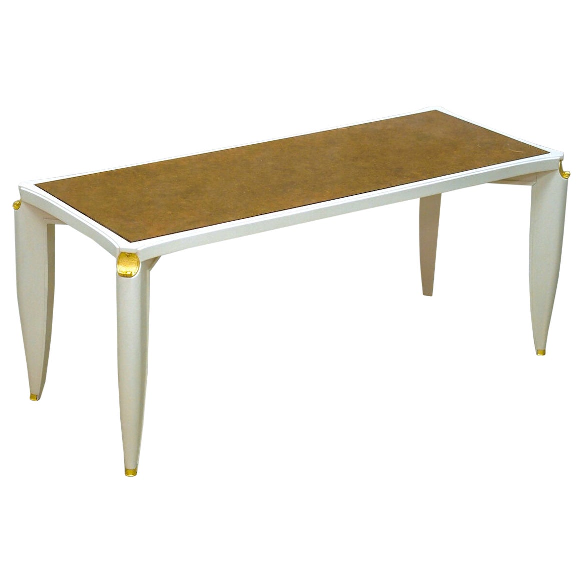 Maurice Jallot Lacquer and Verre Eglomise Coffee Table For Sale