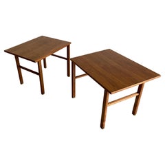 Vintage Edward Wormley for Dunbar Walnut Side Tables, a Pair