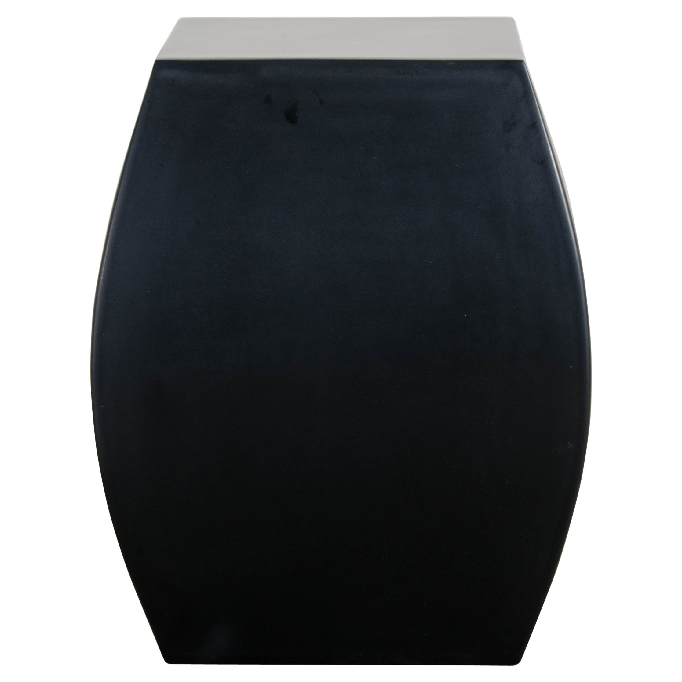 Tabouret de tambour Fang contemporain en laque noire de Robert Kuo, édition limitée en vente