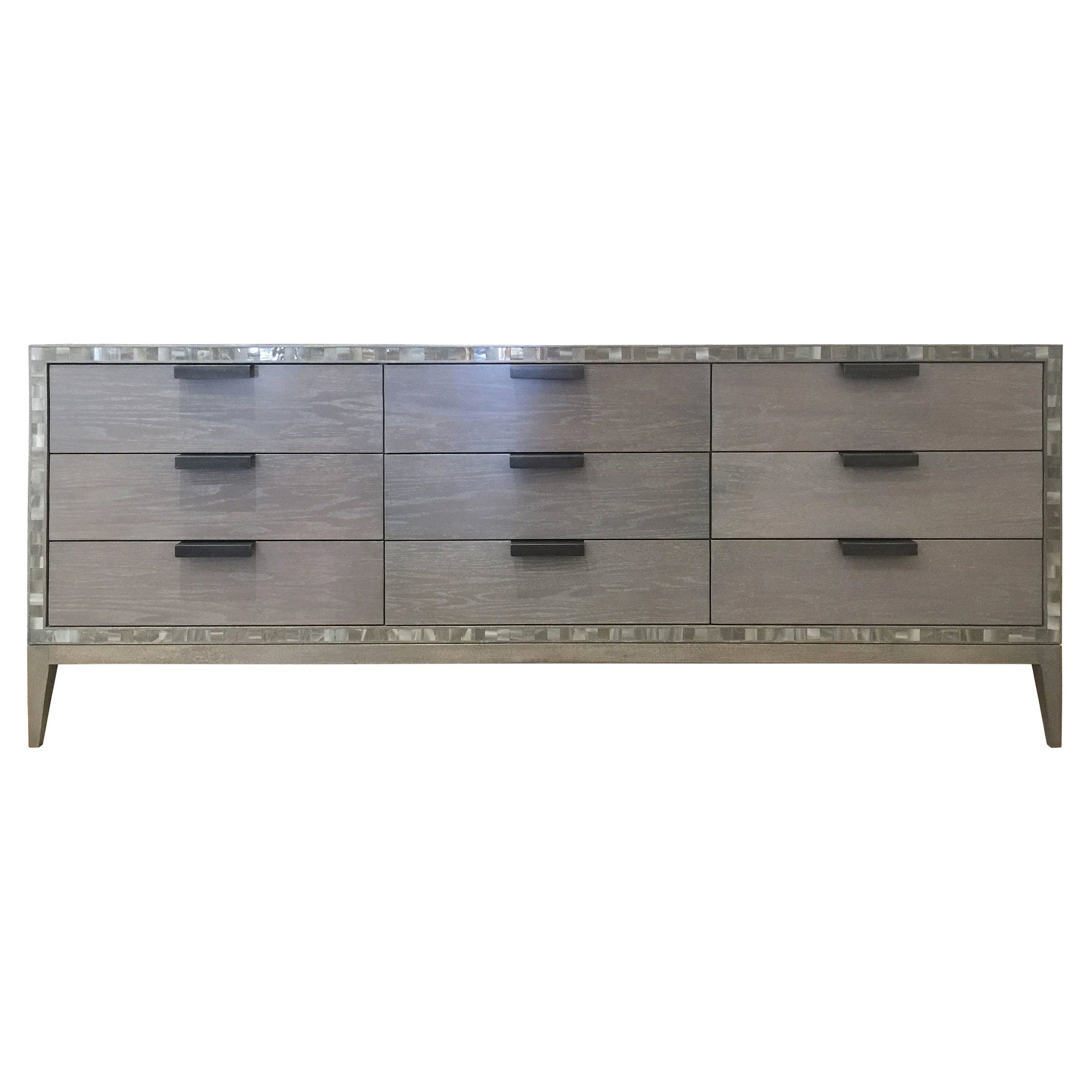 Modern Milano Chest of 9-Drawers with Forged Metal Pulls by Ercole Home