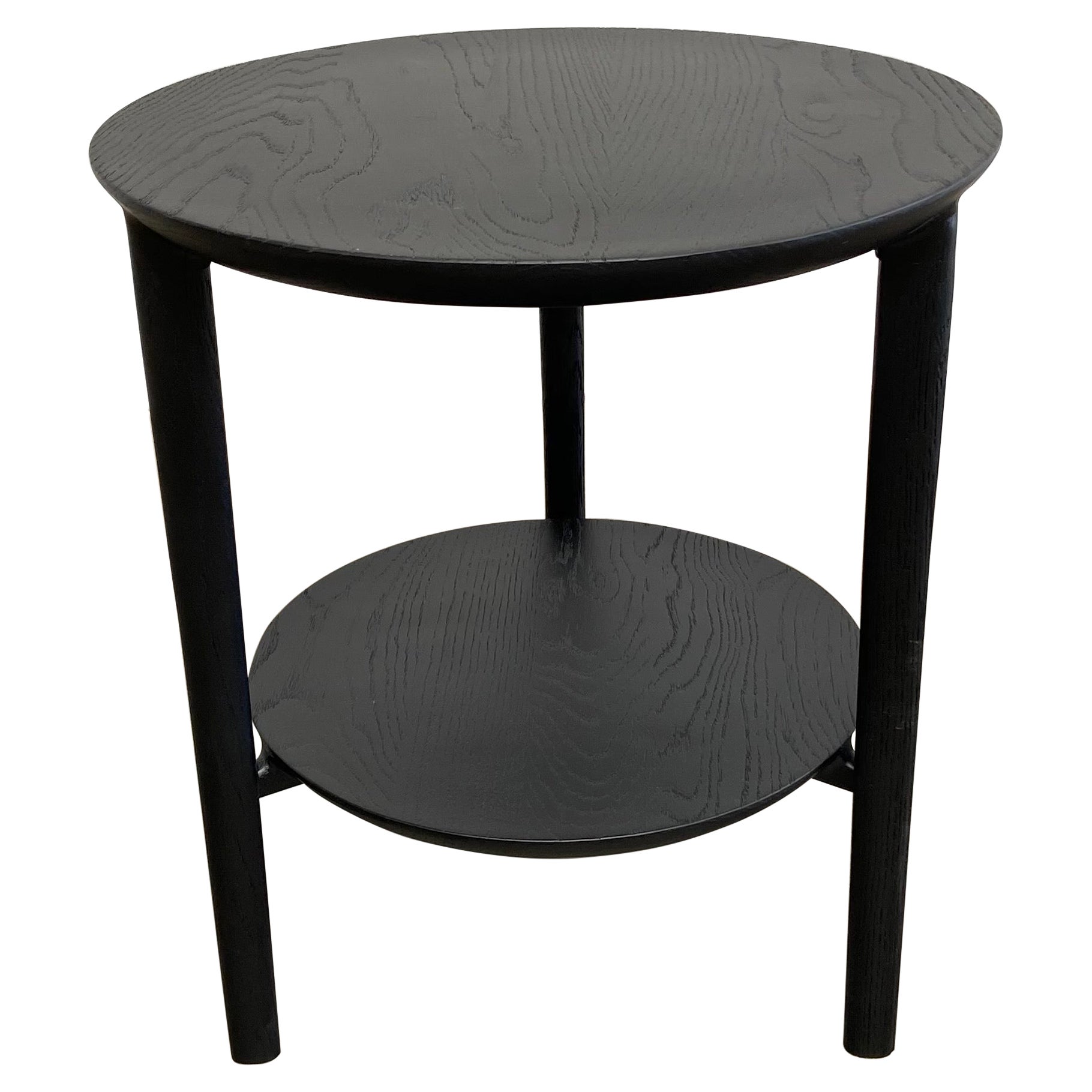 Ebony Oak Black Side Table For Sale
