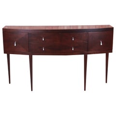 Baker Furniture Elegant Modern Regency Sideboard Credenza, Newly Refinished