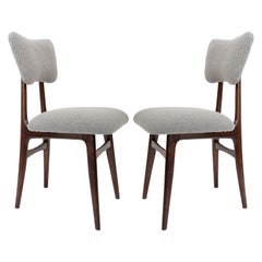 Two 20th Century Gray Boucle Chairs, 1960s