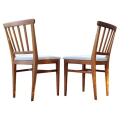Vintage Midcentury Set of 4 Carl Malmsten Chairs Dining in Pine, Sweden, 1940s