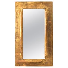 Vintage Hand Gilded Rolled Edge Wall Mirror