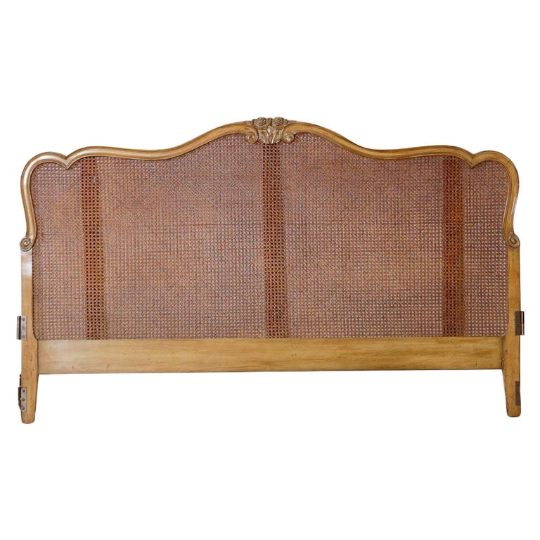 1950s Vintage French Provincial Cane King Headboard at 1stDibs