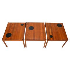 Vintage Danish Teak Tables with Reversible Tops by Magnus Olesen A/S