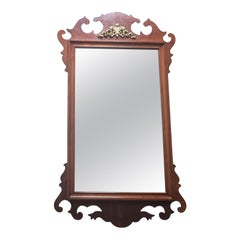 Antiguo Espejo Chippendale de Caoba Maciza de 1900