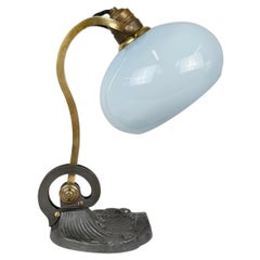 Art Nouveau Brass Lamp, 1920's