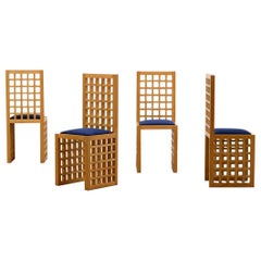 Italian Oak Handmade Side Chair 70s