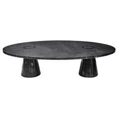 Large Marble Oval Coffee Table, Model 'Eros' by Angelo Mangiarotti,  