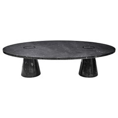 Large Marble Oval Coffee Table, Model 'Eros' by Angelo Mangiarotti,