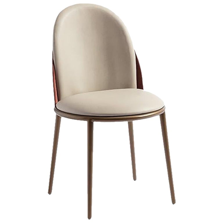 21st Century Carpanese Home Italia Chair with Metal Legs Modern, Georgette For Sale