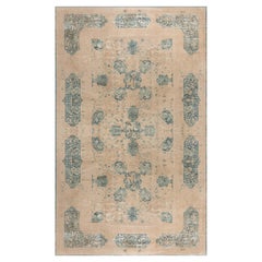 Antique Indian Animal Design Handwoven Wool Rug 