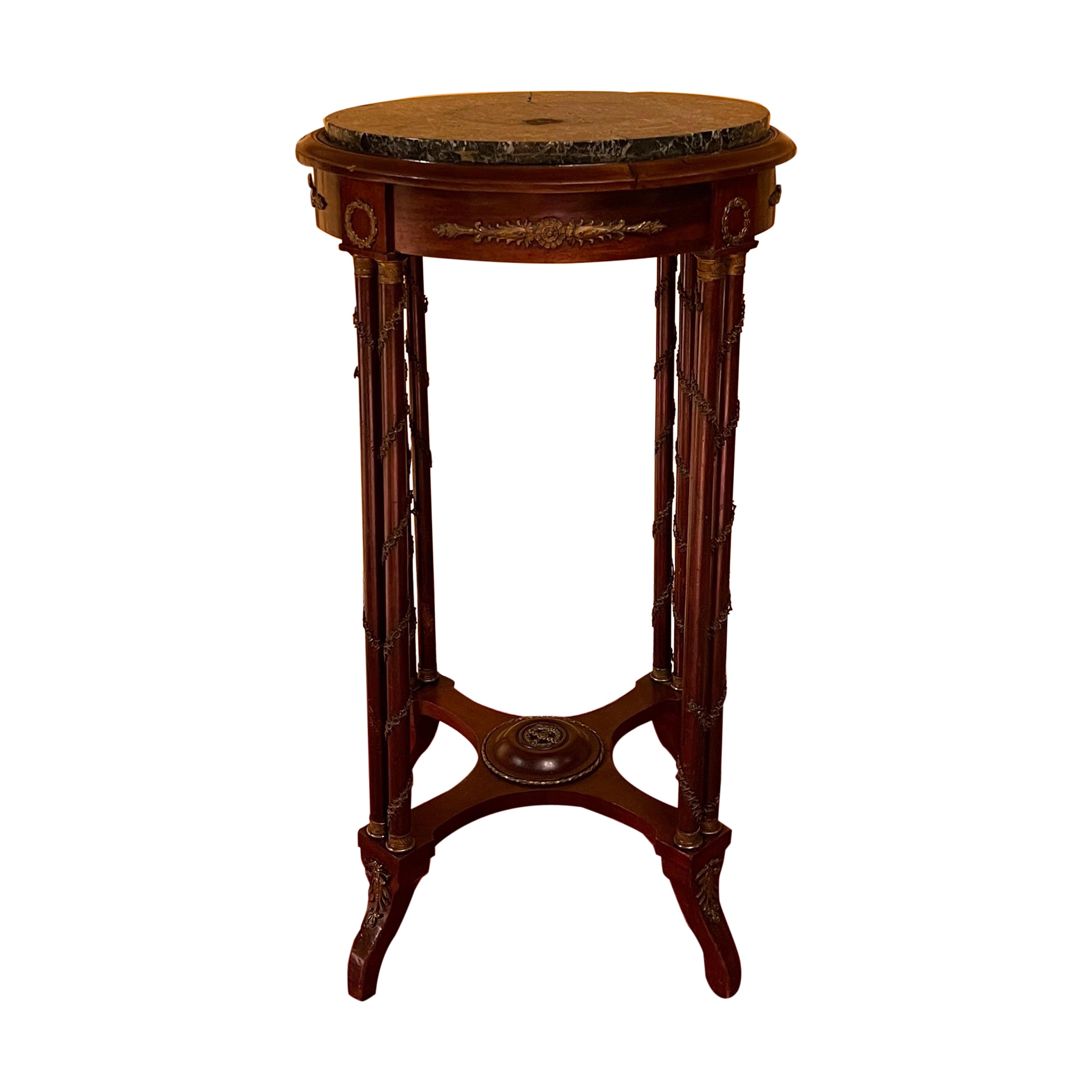 French Gueridon/Side Table with Bronze Napoleon III For Sale