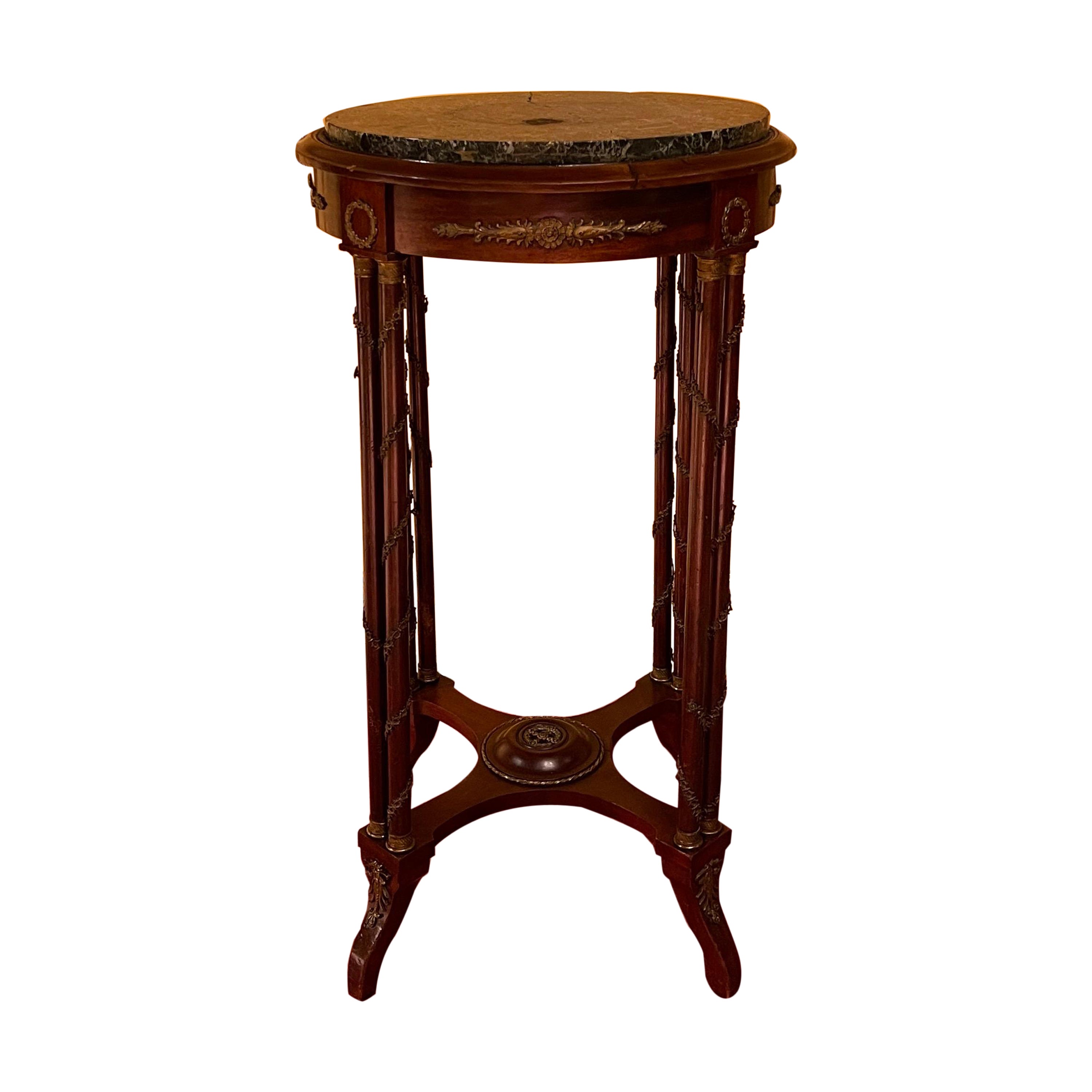 French Gueridon/Side Table with Bronze Napoleon III