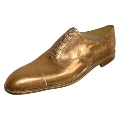 Vintage 1950s Bronze Derby Shoe