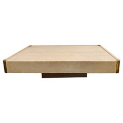 Travertine Coffee Table by Willy Rizzo, 1970s