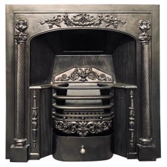 Antique 19th Century Georgian Style Hob Grate Fireplace Insert