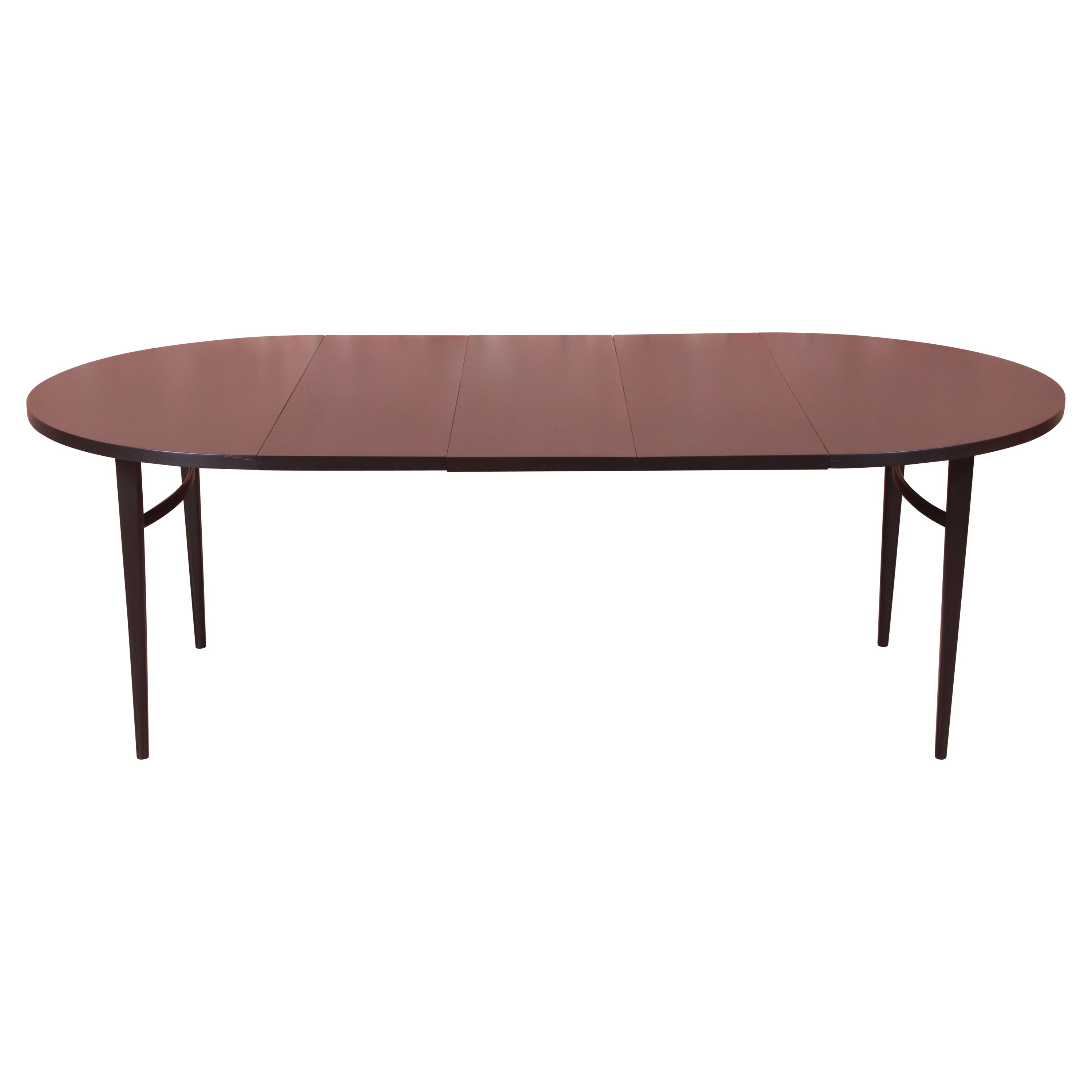 Paul McCobb Perimeter Group Black Lacquered Dining Table, Newly Refinished