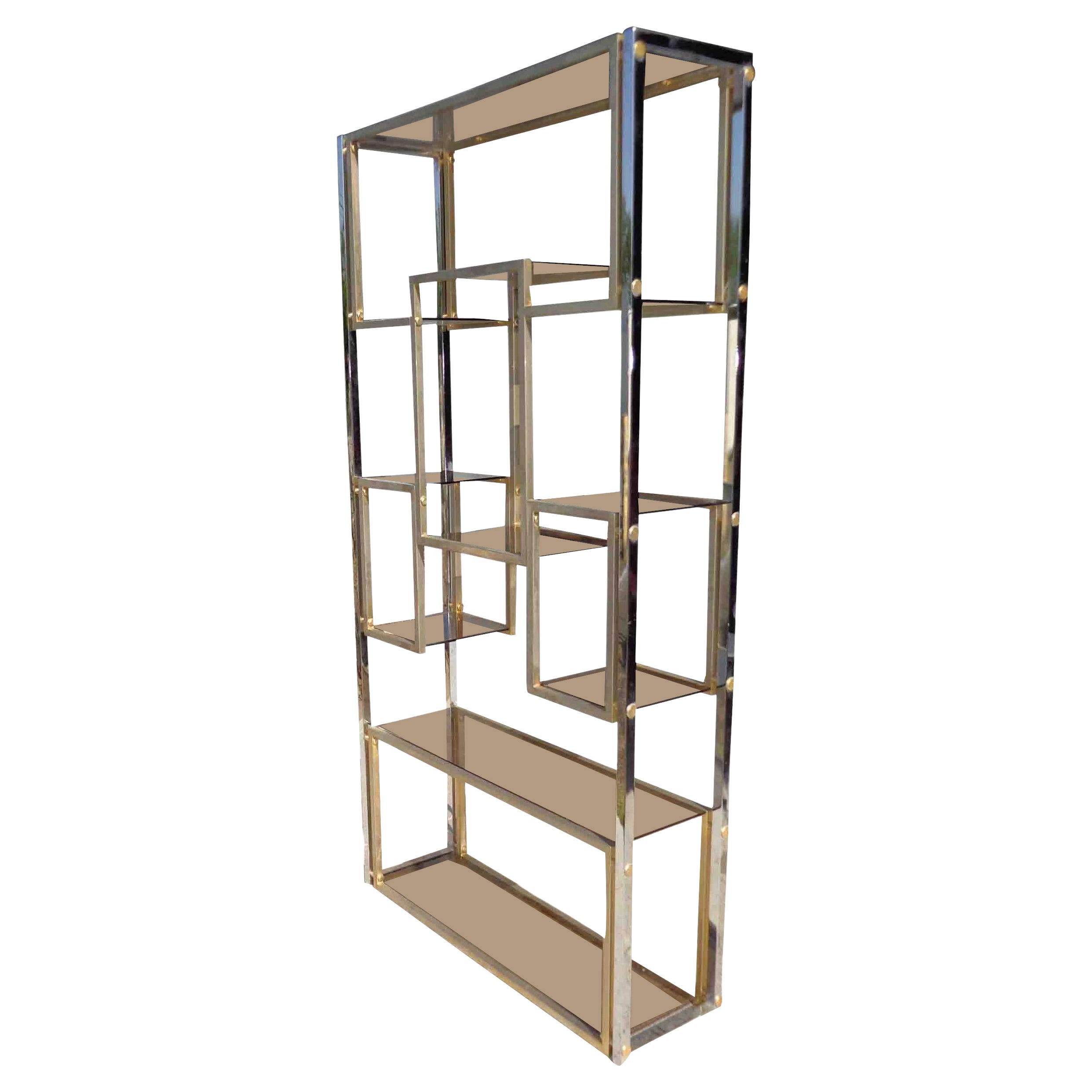 75″ Chrom Milo Baughman Stil Etagere 