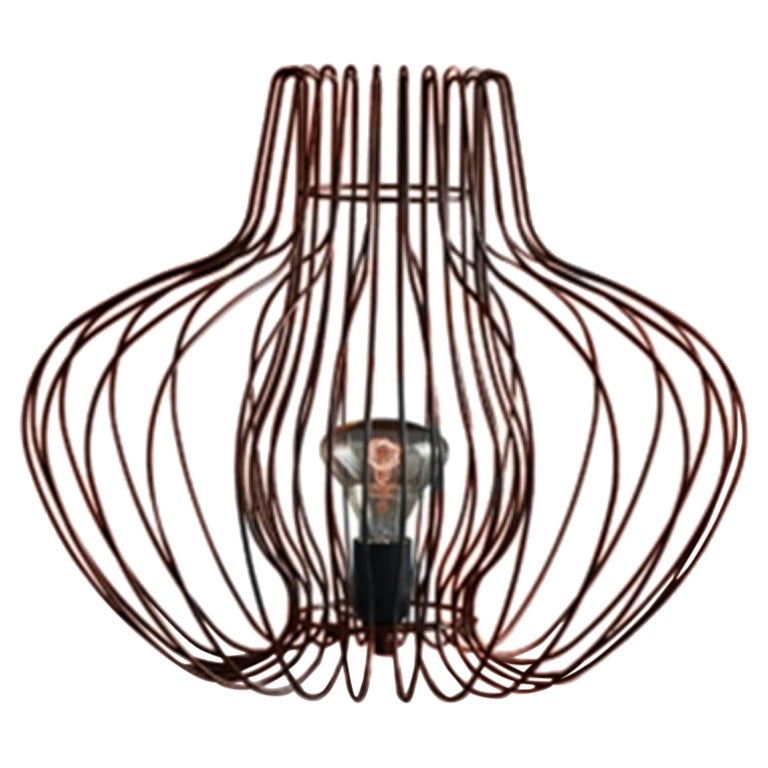 In stock in Los Angeles, Can Can Suspension Lampshade in Copper Chrome Finish