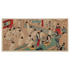 Japanischer Farbholzschnitt von Utagawa Yoshiika 落合芳幾  '1833-1904'