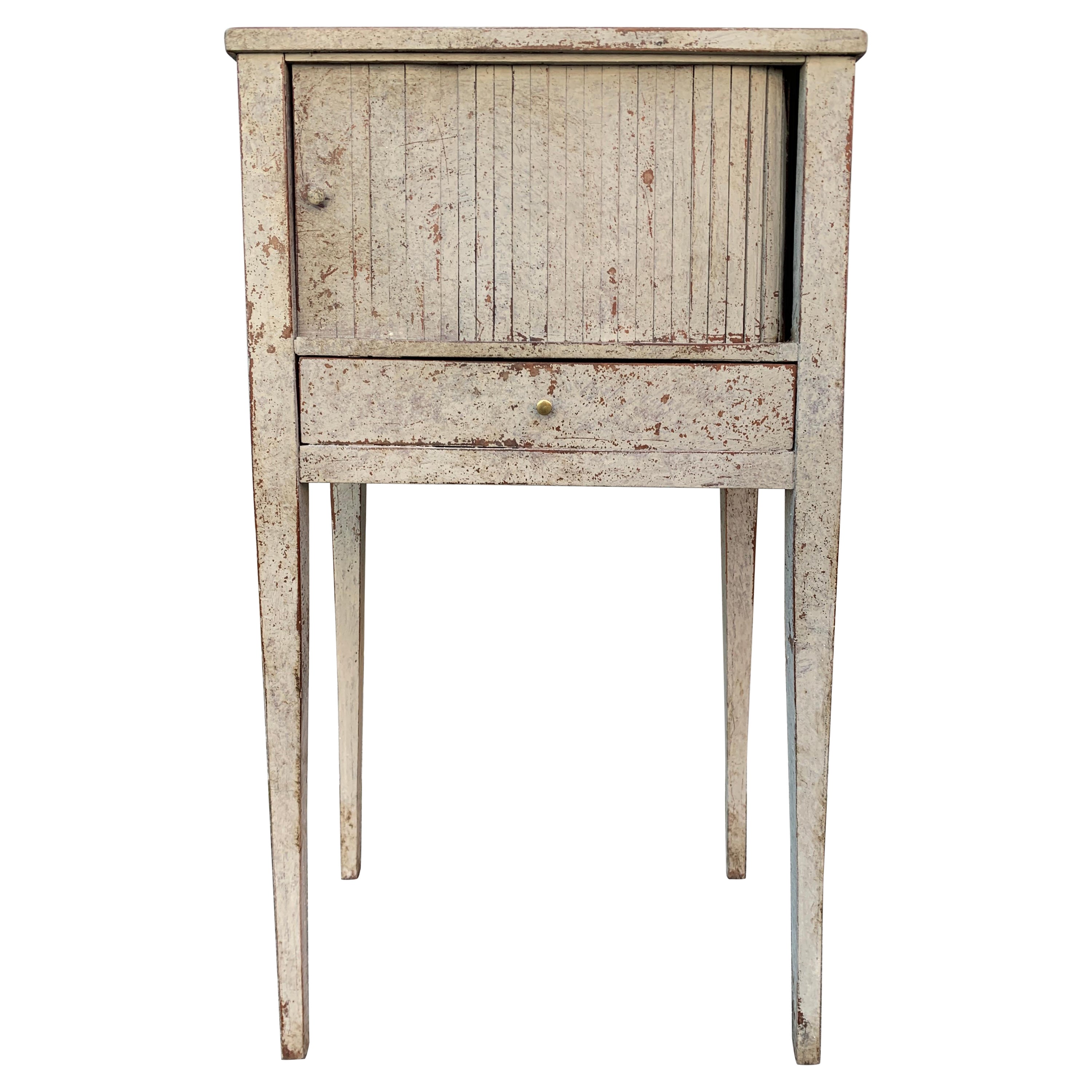 Swedish 18th Century Gustavian Painted Nightstand or End Table