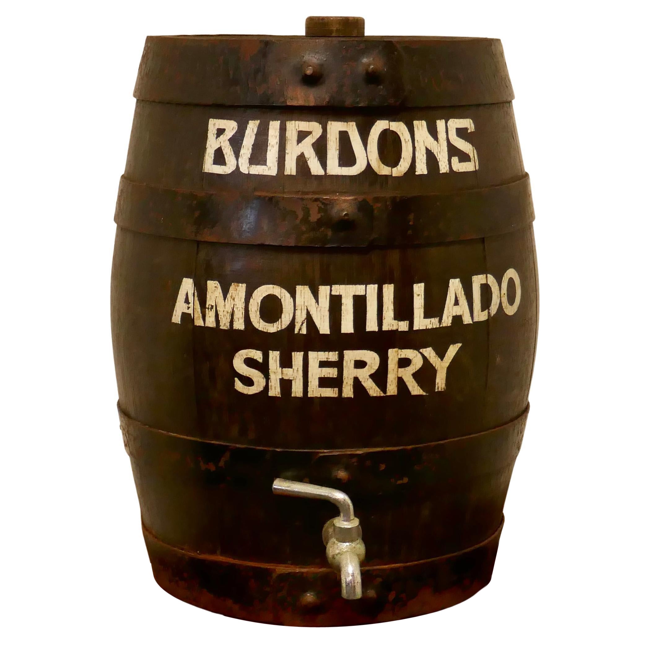 Burdons Bar Top Oak Amontillado Sherry Barrel
