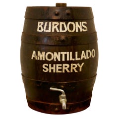 Retro Burdons Bar Top Oak Amontillado Sherry Barrel