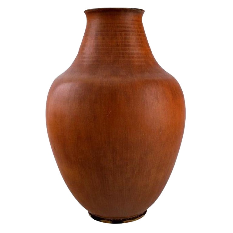 Triller Tobo, Sweden, Stylish Unique Vase in Glazed Ceramic, 1970s