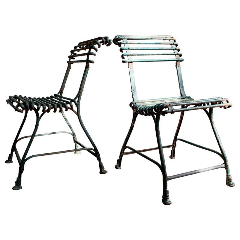 Set of Four Art Deco Steel Spring Rocker Side Chairs, circa 1930 at ...