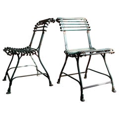 Pair of Arras Saint Sauveur Garden Chairs, circa 1910