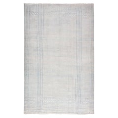 Antique High-quality Blue, Ivory Indian Flat-Weave Rug by Doris Leslie Blau