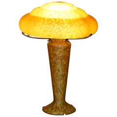 After Emile Galle France circa 1900-1920 Glass Table Lamp Exquisite Patination