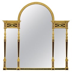 Continental Mid-19th Century Neoclassical St. Three-Panel Mirror