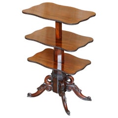Mesa Ocasional Metamórfica de Madera Dura Cubana Gillows Antigua Restaurada