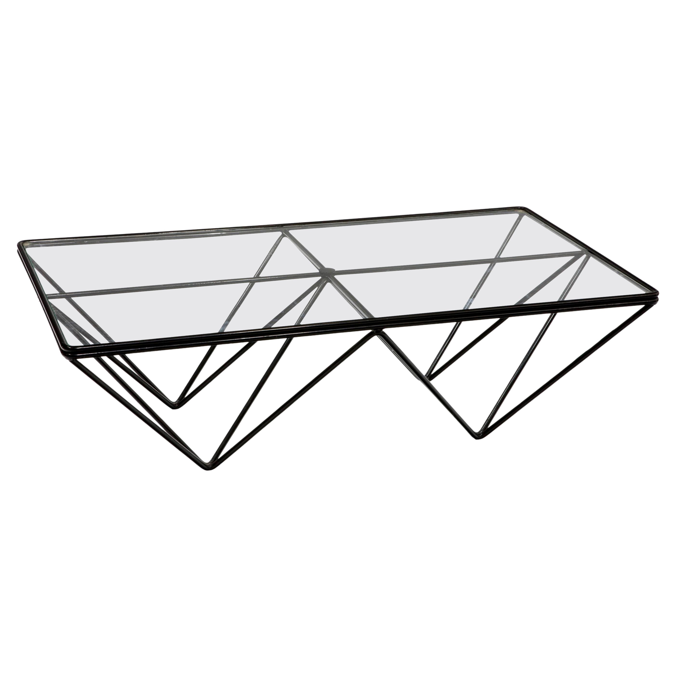 Steel and Glass Coffee Table "Alanda" by Paolo Piva for B&B Italia, 1980s