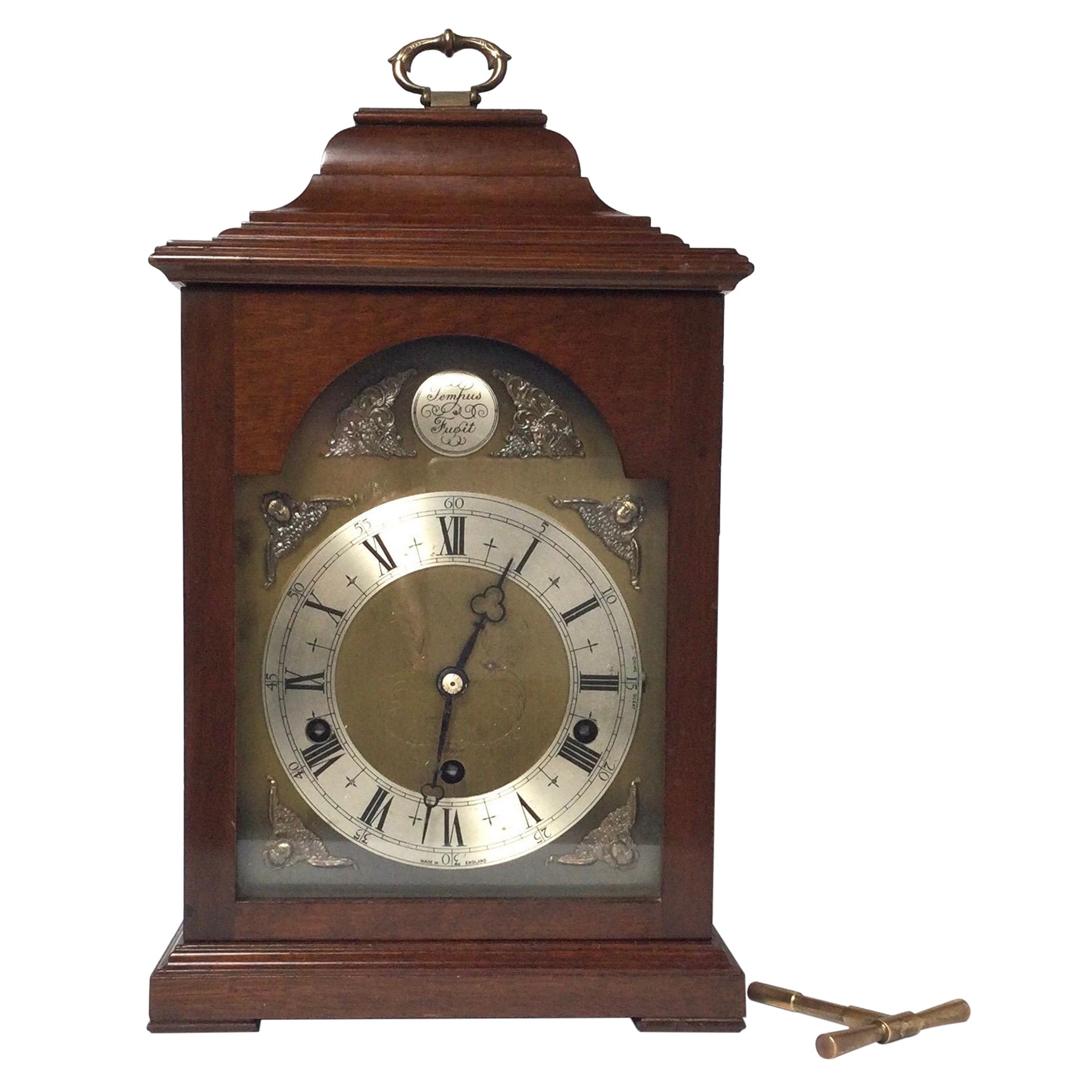Elliott of London Caddy Top Mahogany Bracket Clock For Sale