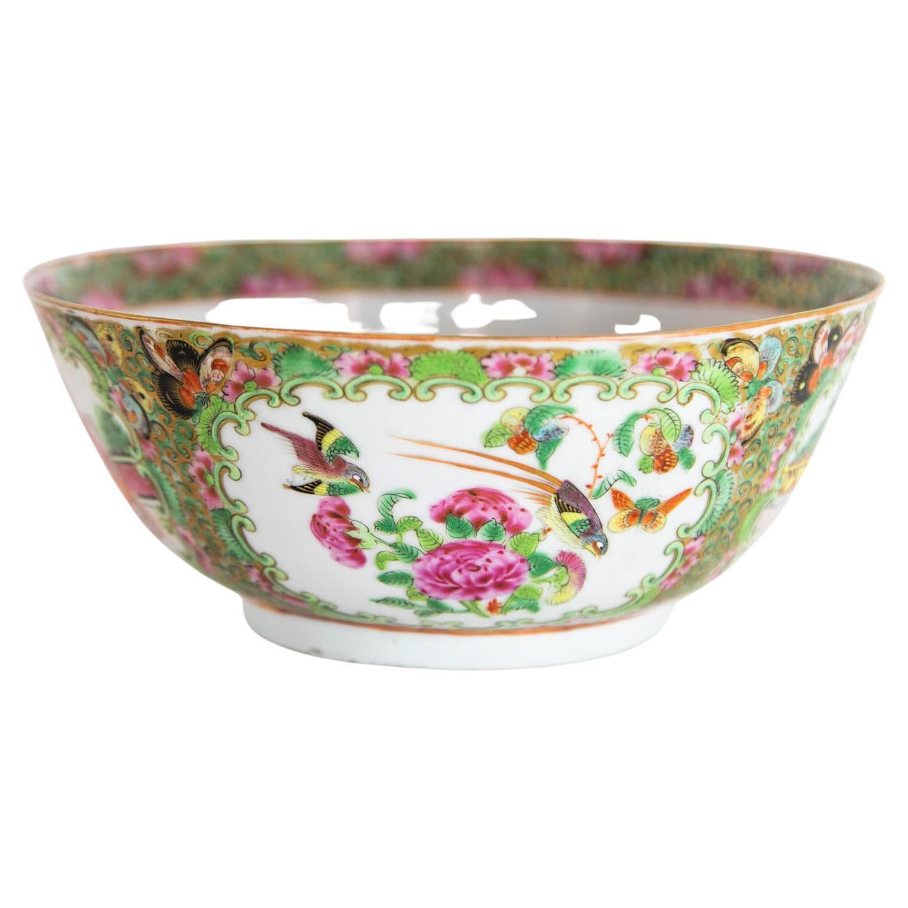 Rose Medallion Bowl For Sale