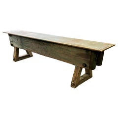 Antique Industrial Console Table