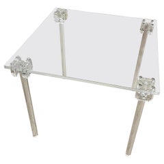 Charles Hollis Jones Folding Lucite Game Table