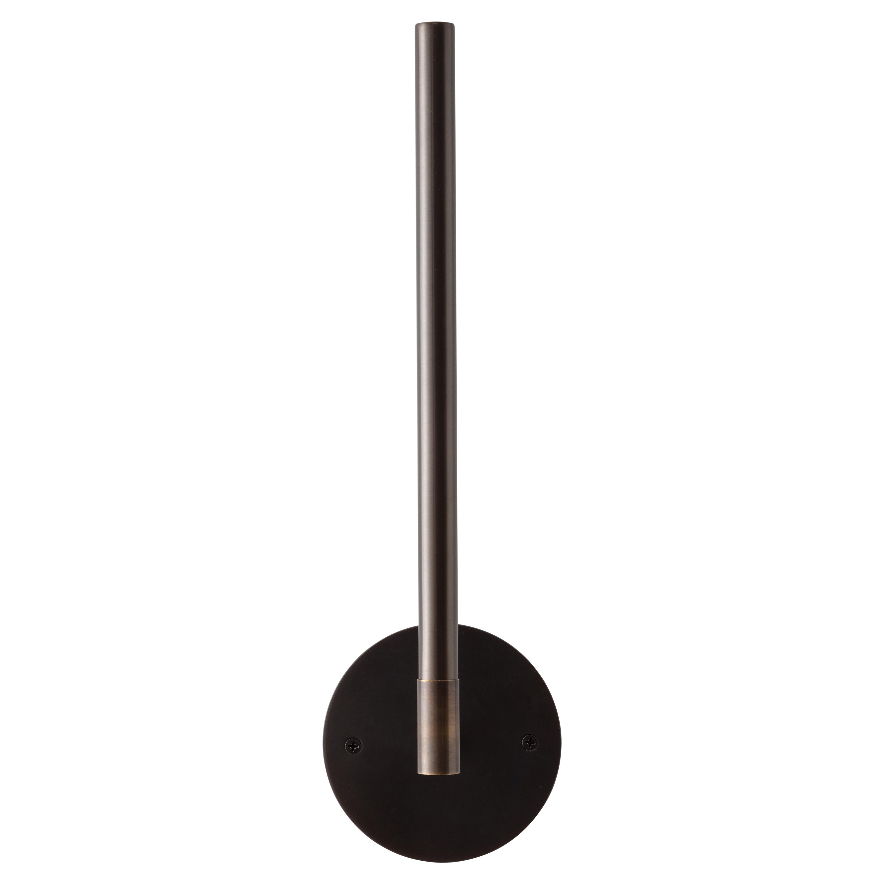 For Sale: Gray (Blackened Brass) Candelabra Picture Light Adjustable Minimal Brass Linear LED Sconce, UL