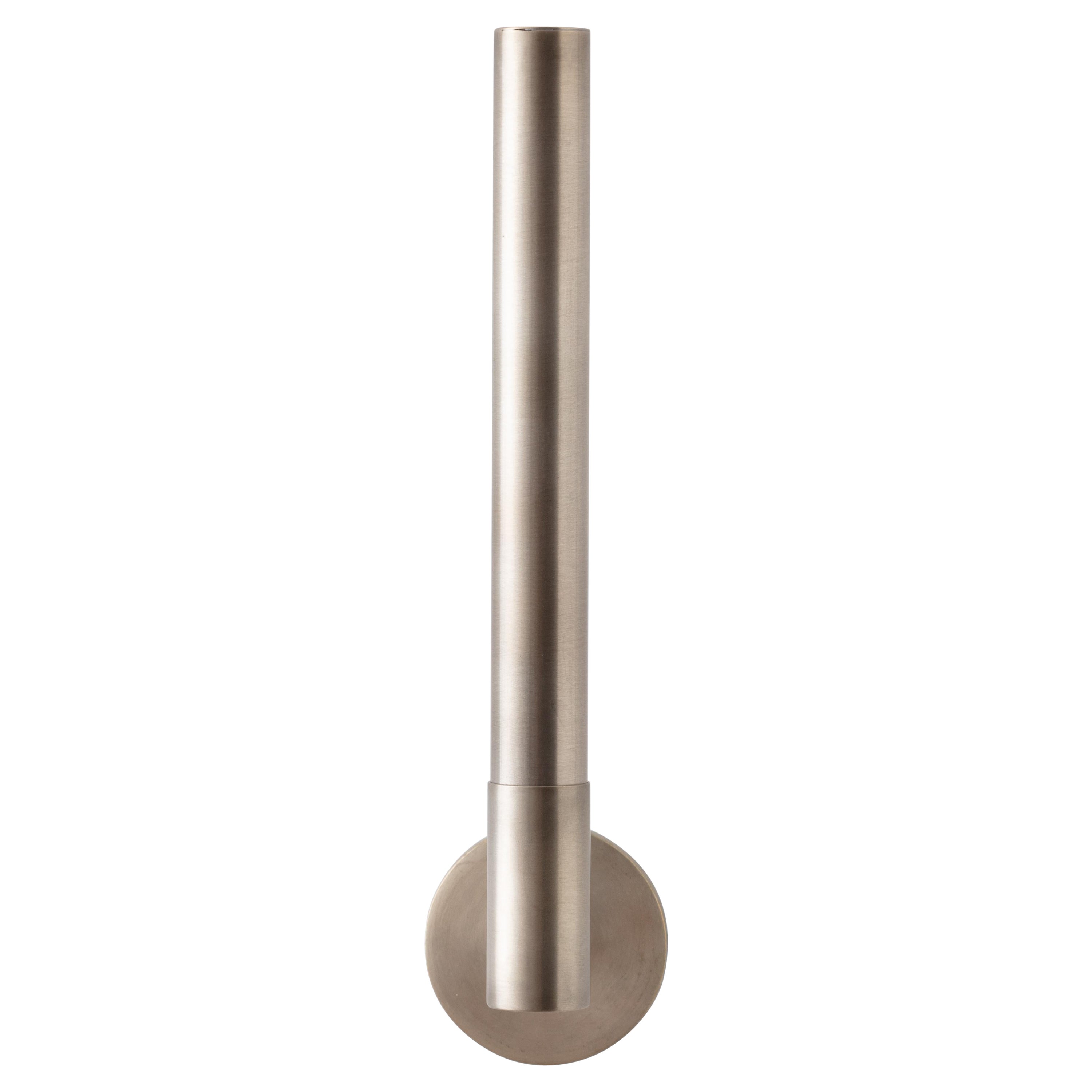 For Sale: Brown (Satin Nickel) Candelabra PinUp Picture Light Plug-in Brass Linear Sconce w/ Adjustable Light