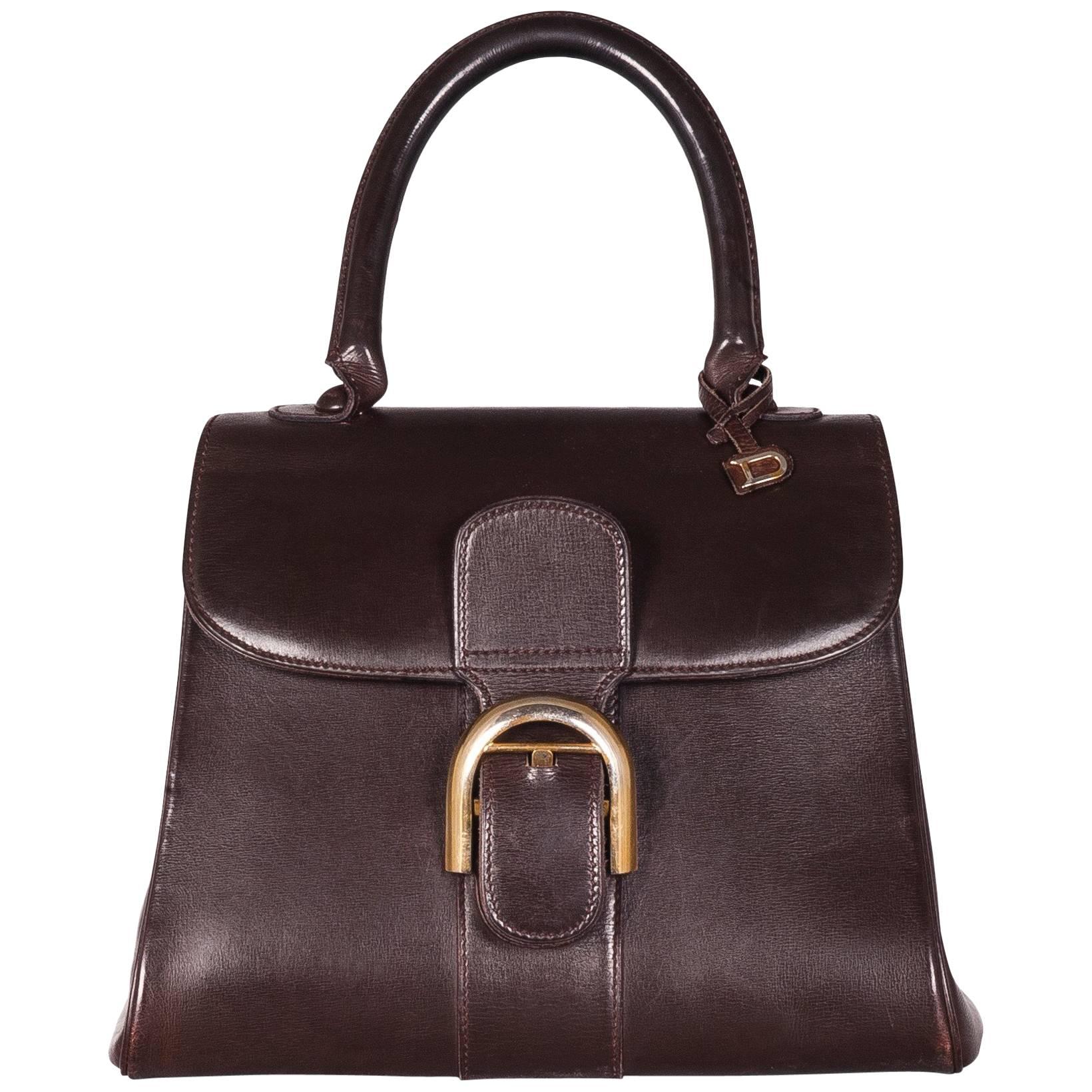 Delvaux No. 24 "Brilliant" Handbag in Box Calf Leather, 1958 For Sale