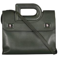 Retro Delvaux No. 25 "Emeraude" Handbag in Leather, 1998