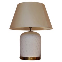 Lampada da tavolo Tommaso Barbi in vetro di Murano Fabbricazione italiana anni '70