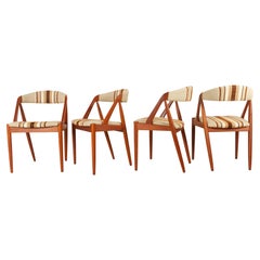 Vintage Danish Teak Dining Chairs Model 31 by Kai Kristiansen 1960s, Set of 4